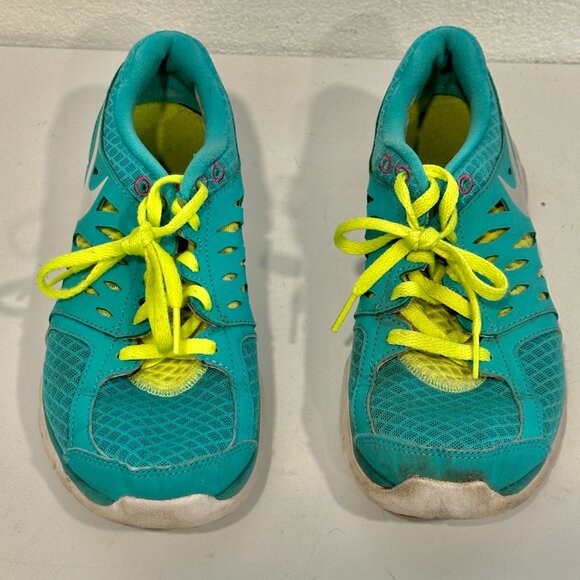 Nike Flex Athletic Running Shoe Turquoise Blue Low Top Lightweight Womens Sz 6.5 - Picture 2 of 9